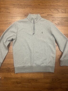 Polo by Ralph Lauren Men's Heather Gray Quarter-Zip Pullover